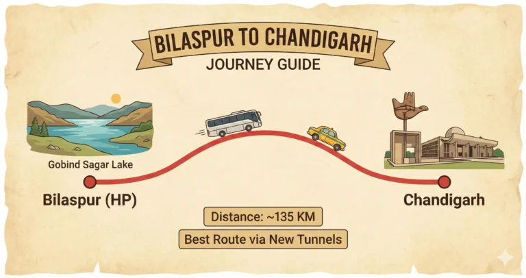 Bilaspur to Chandigarh Route