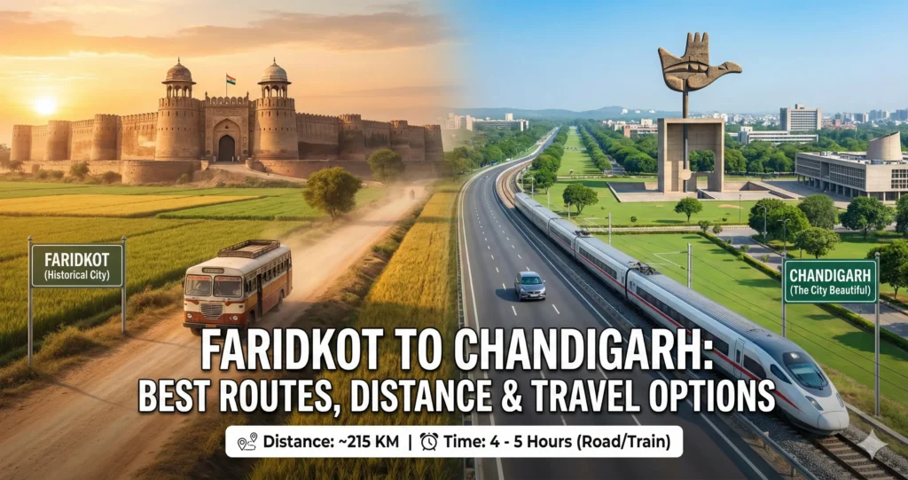 Faridkot to Chandigarh Route