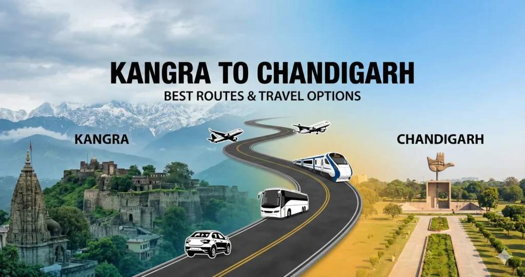 Kangra to Chandigarh Route