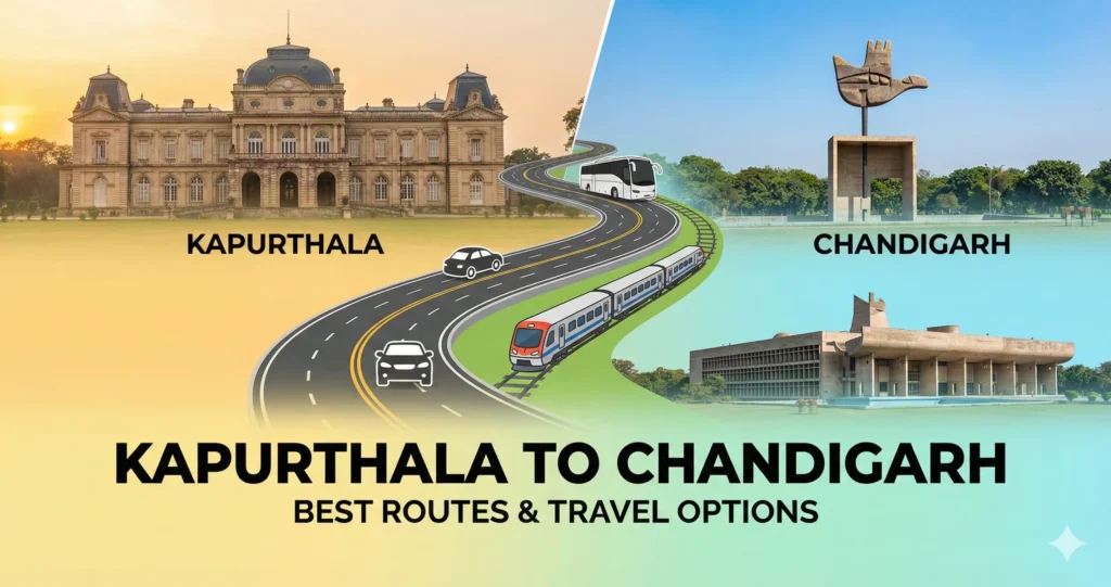 Kapurthala to Chandigarh Route