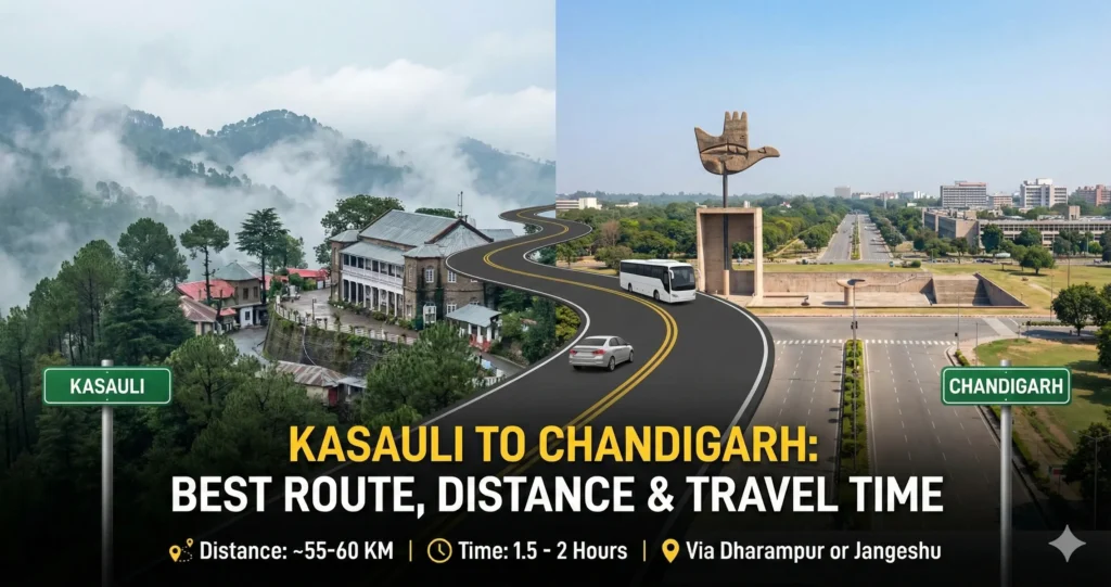 Kasauli to Chandigarh