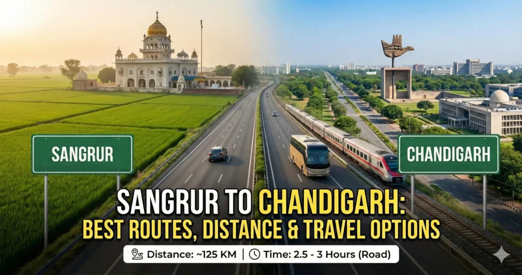 Sangrur to Chandigarh Route