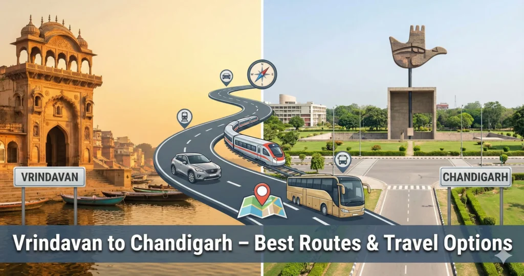 Vrindavan to Chandigarh – Best Routes & Travel Options
