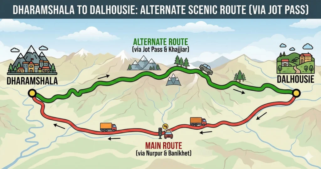 Dharamshala to Dalhousie Alternate Route