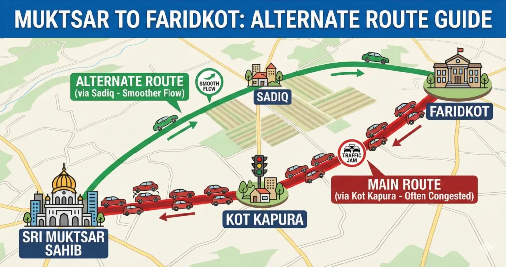 Muktsar to Faridkot Alternate Route