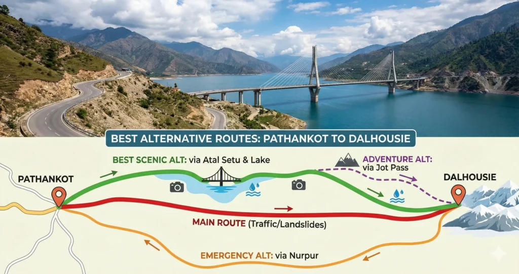 Pathankot to Dalhousie Alternative Routes