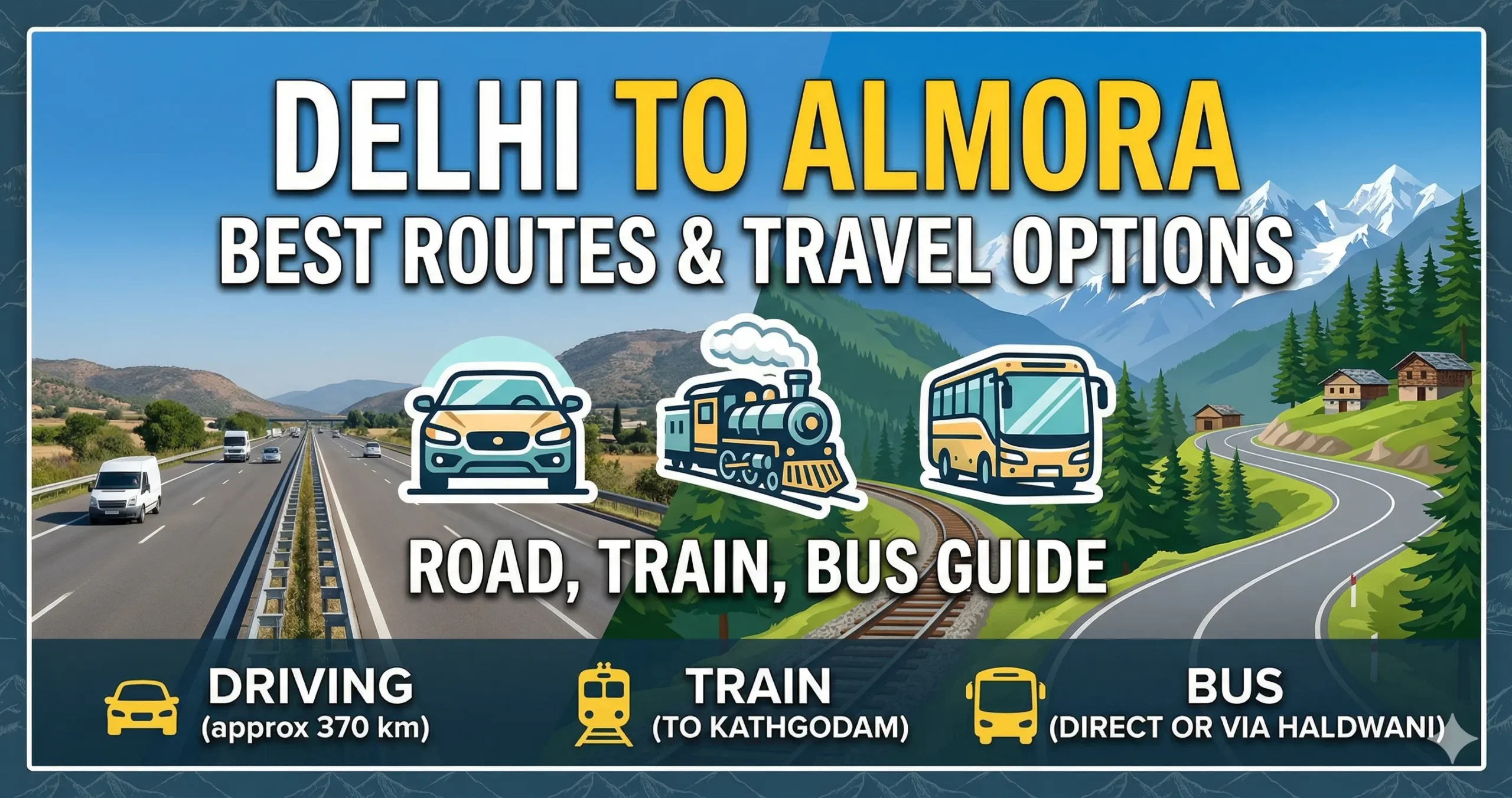 Delhi to Almora Route
