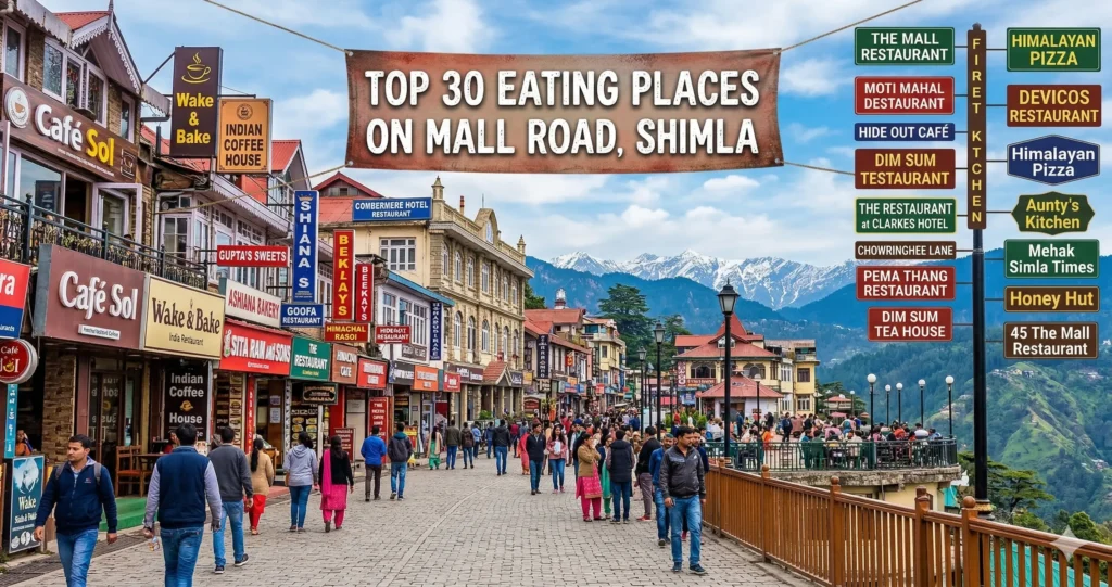 Top Eating Places on Mall Road, Shimla