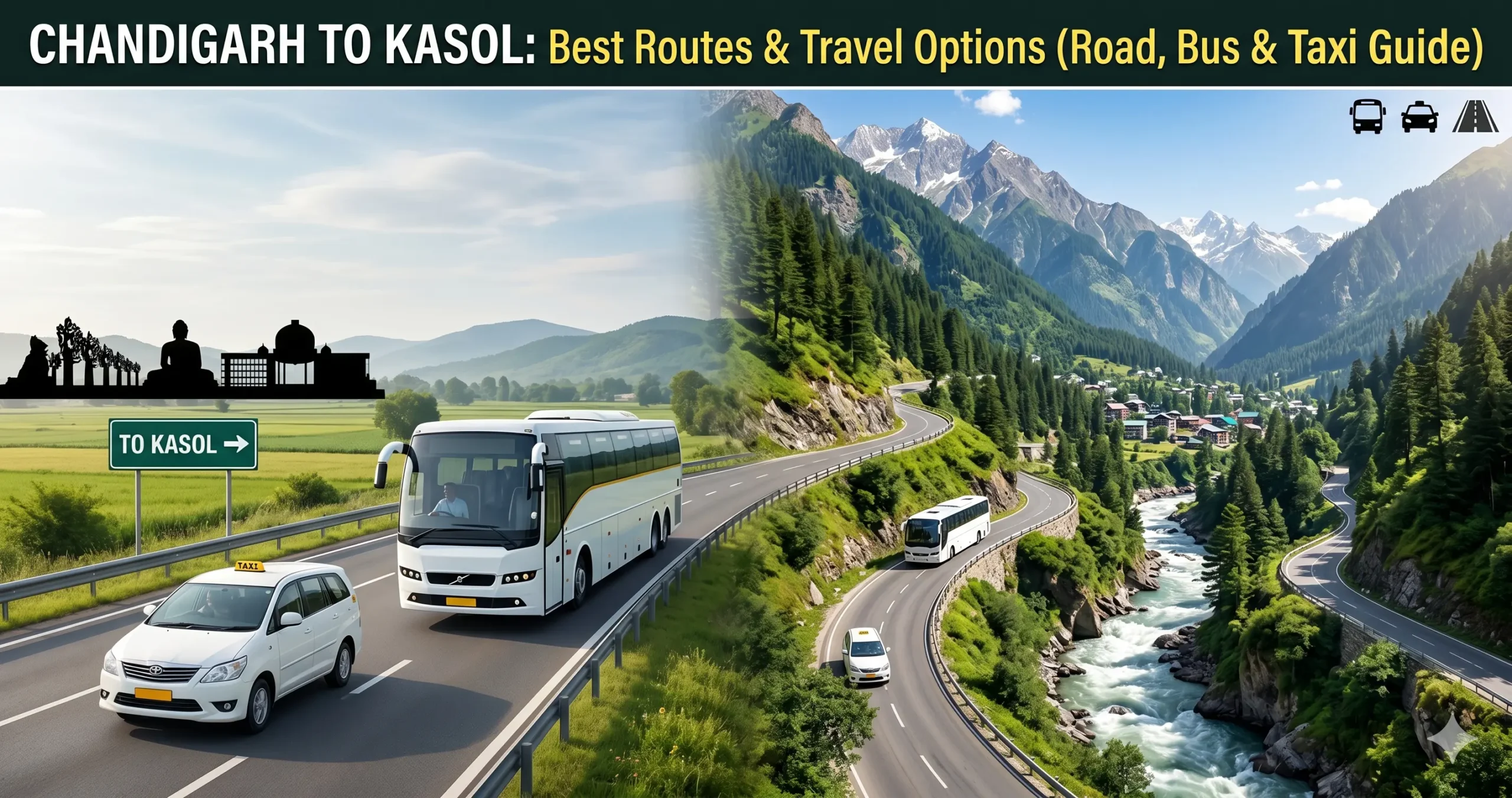 Chandigarh to Kasol Route
