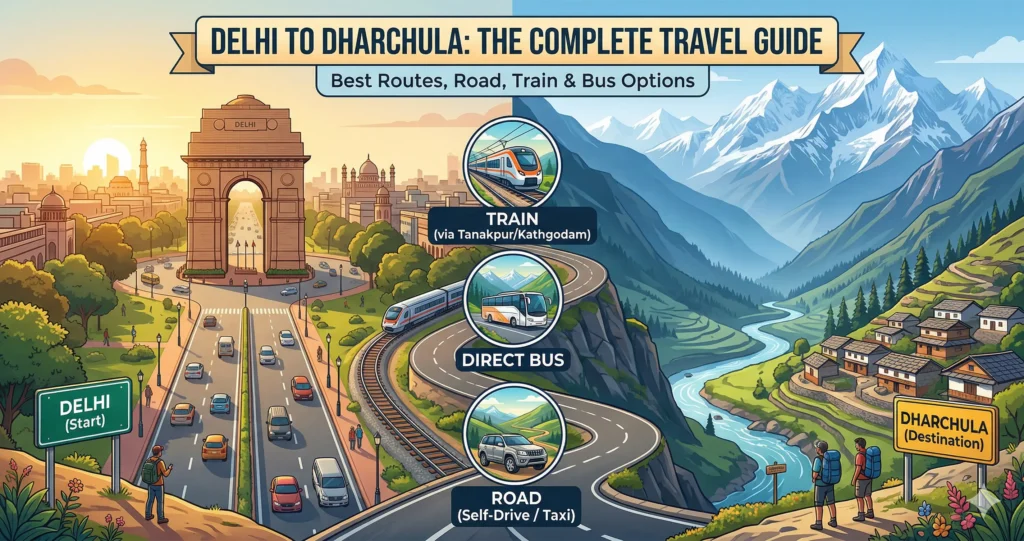 Delhi to Dharchula Route