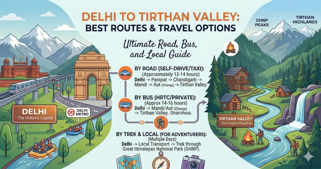 Delhi to Tirthan Valley