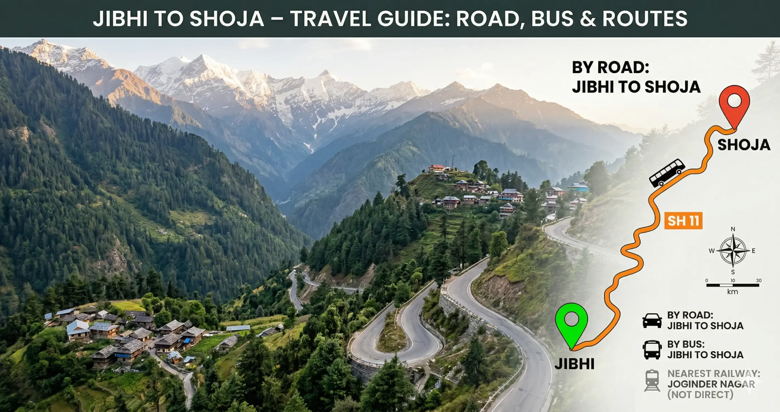 Jibhi to Shoja Route