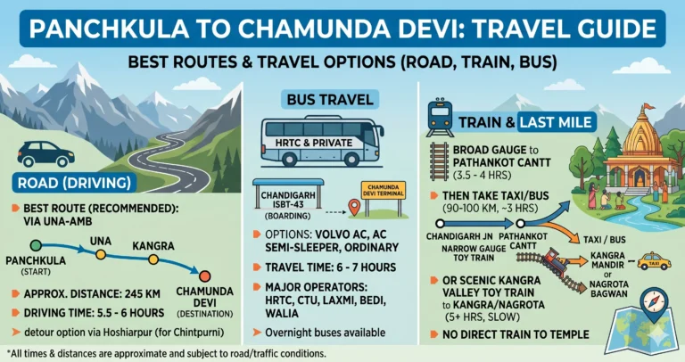 Panchkula to Chamunda Devi Route