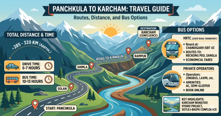 Panchkula to Karcham Route
