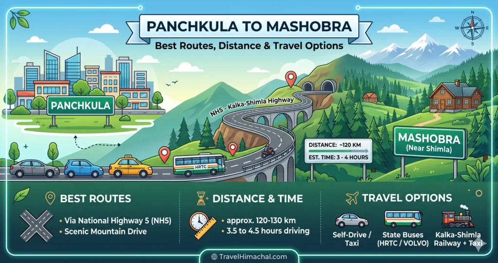 Panchkula to Mashobra Route