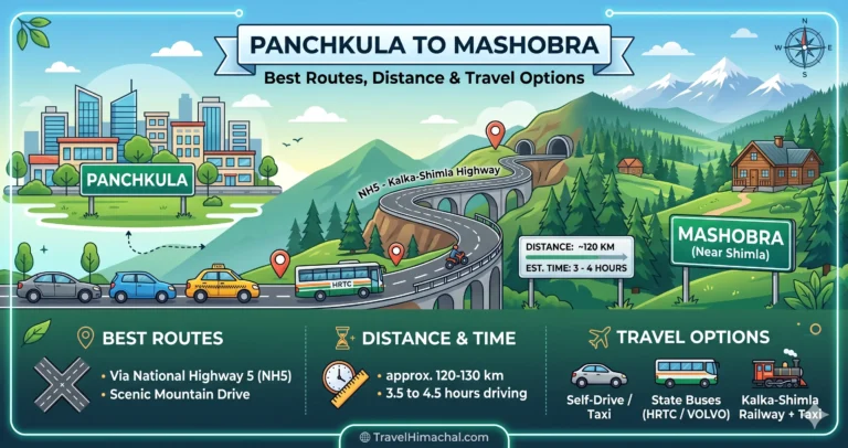 Panchkula to Mashobra Route
