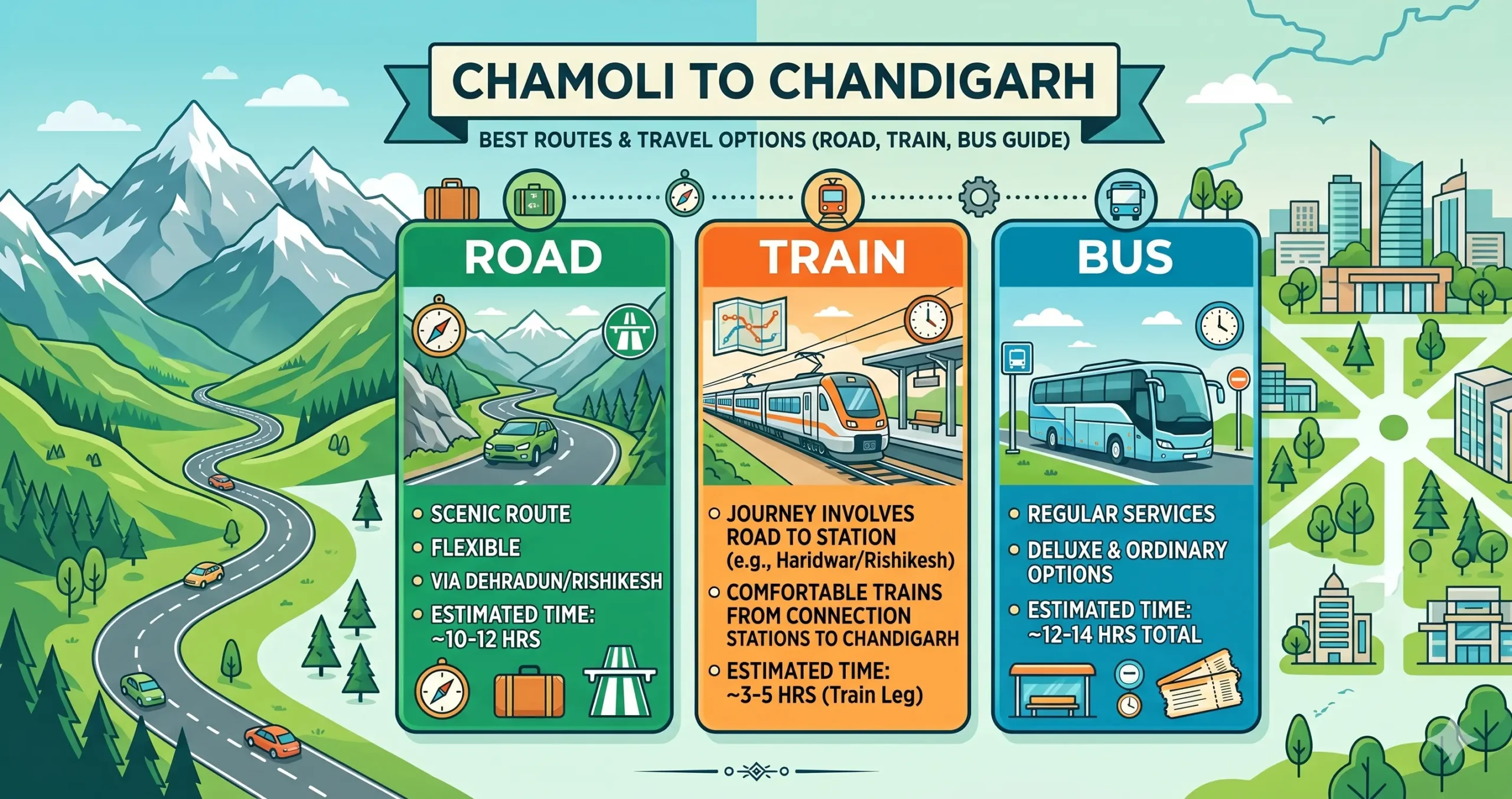 Chamoli to Chandigarh Route