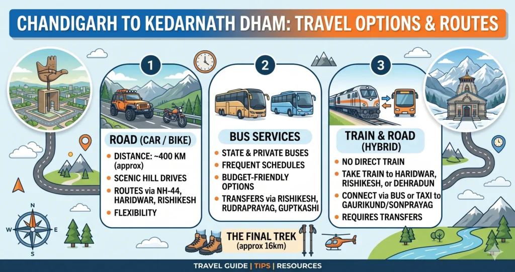 Chandigarh to Kedarnath Dham