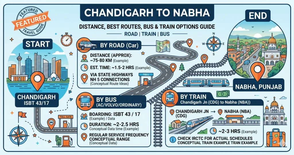 Chandigarh to Nabha Route