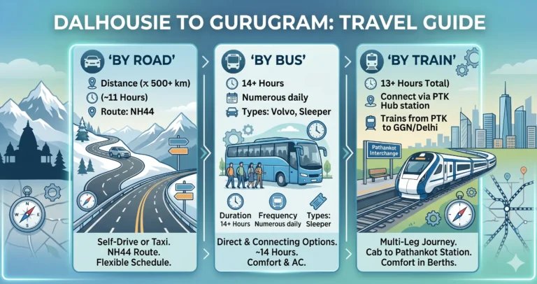Dalhousie to Gurugram Route