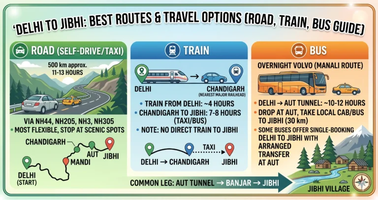 Delhi to Jibhi Route