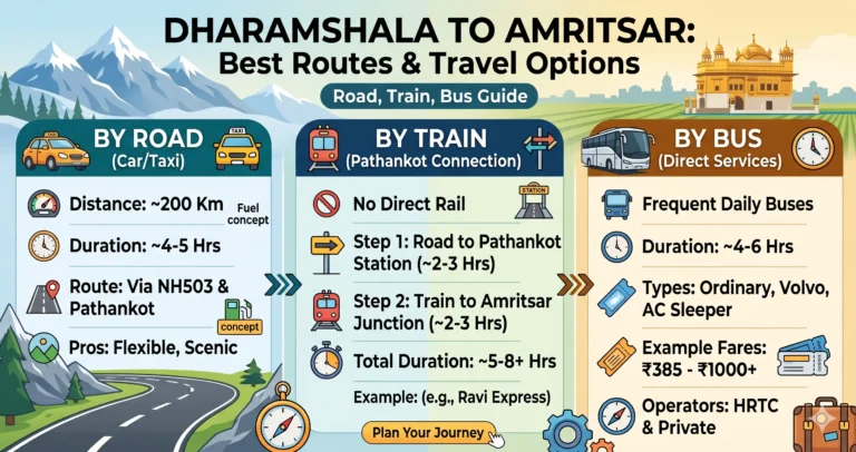 Dharamshala to Amritsar Route