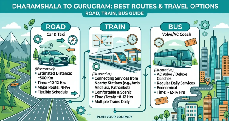 Dharamshala to Gurugram Route