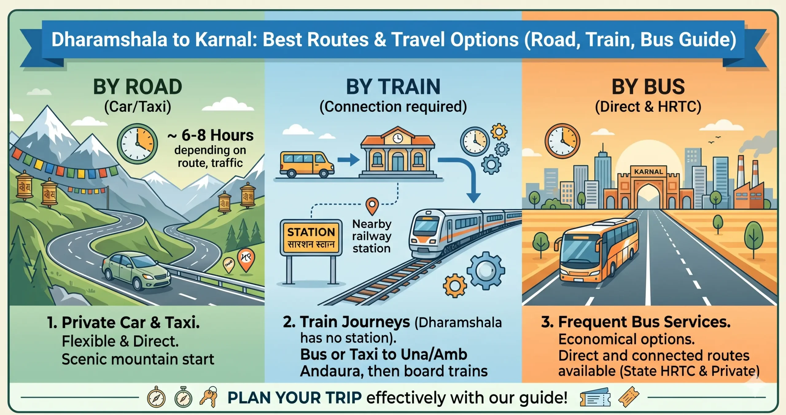 Dharamshala to Karnal Route