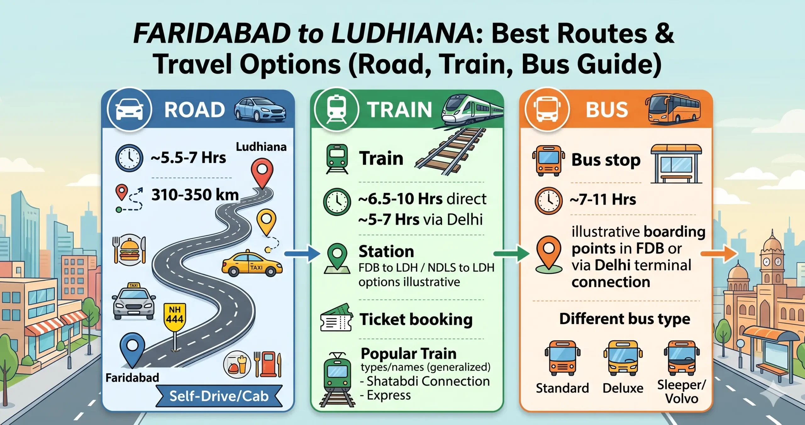 Faridabad to Ludhiana Route