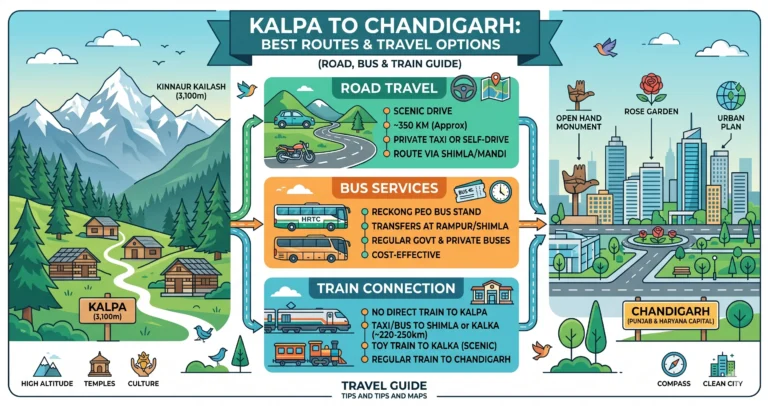 Kalpa to Chandigarh Route