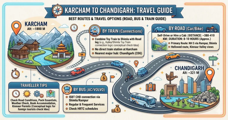 Karcham to Chandigarh Route