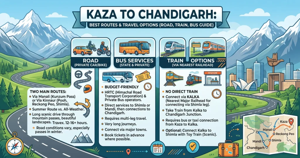 Kaza to Chandigarh