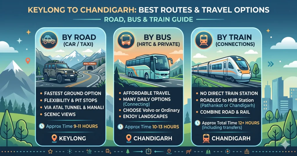 Keylong to Chandigarh