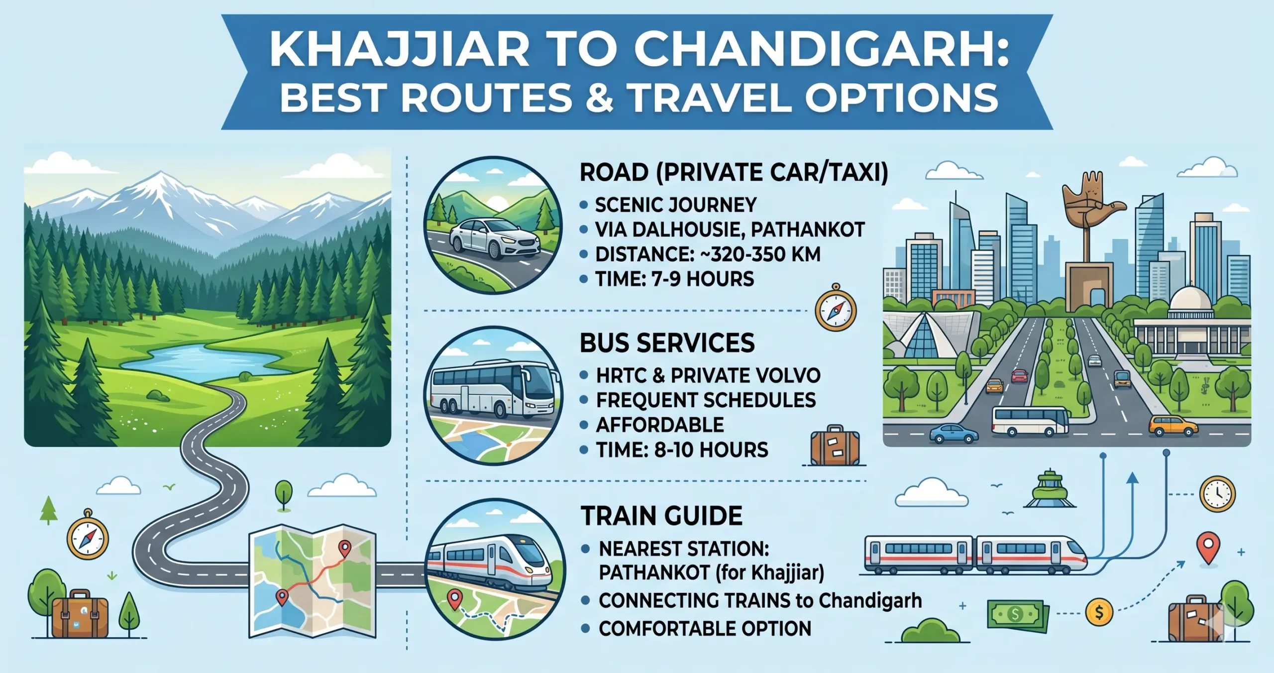 Khajjiar to Chandigarh