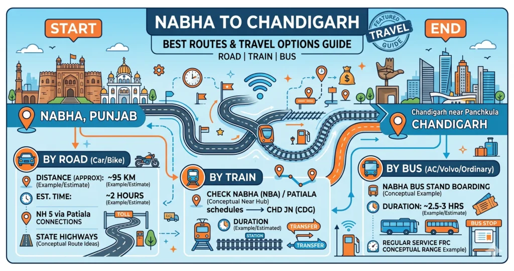 Nabha to Chandigarh Route