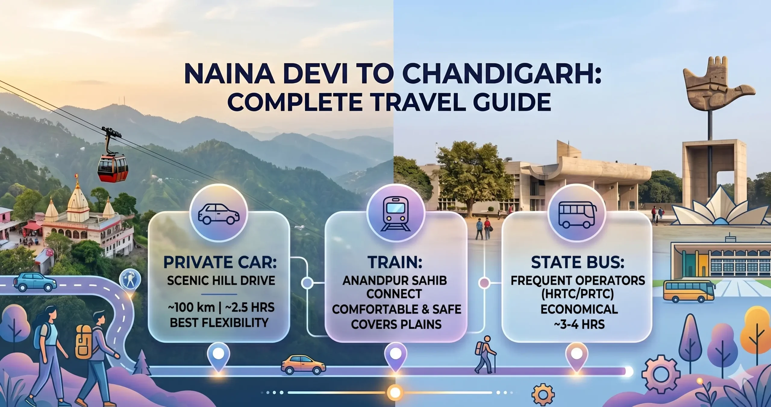Naina Devi to Chandigarh Route
