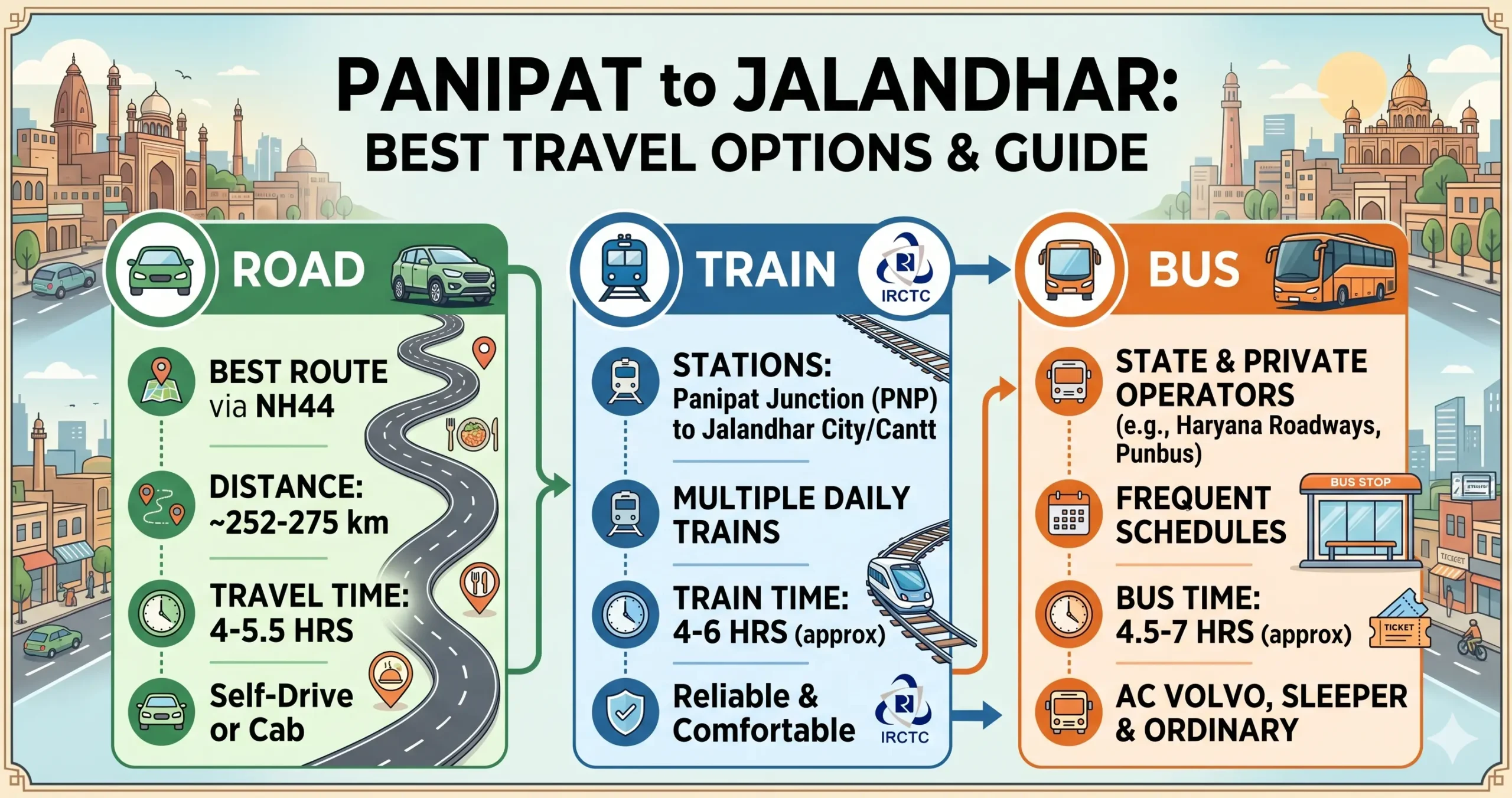 Panipat to Jalandhar Route