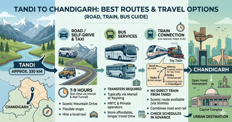 Tandi to Chandigarh Route