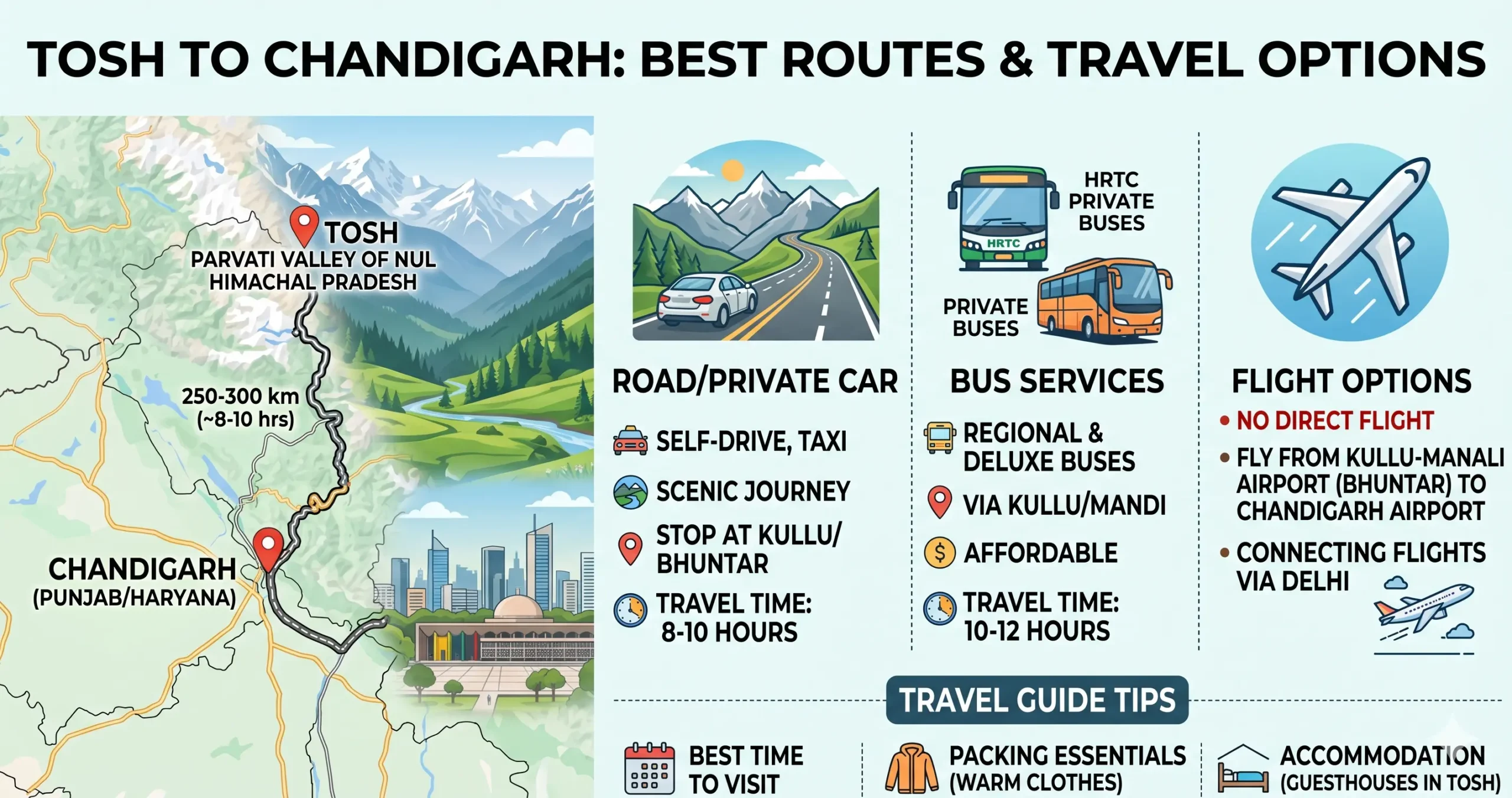 Tosh to Chandigarh